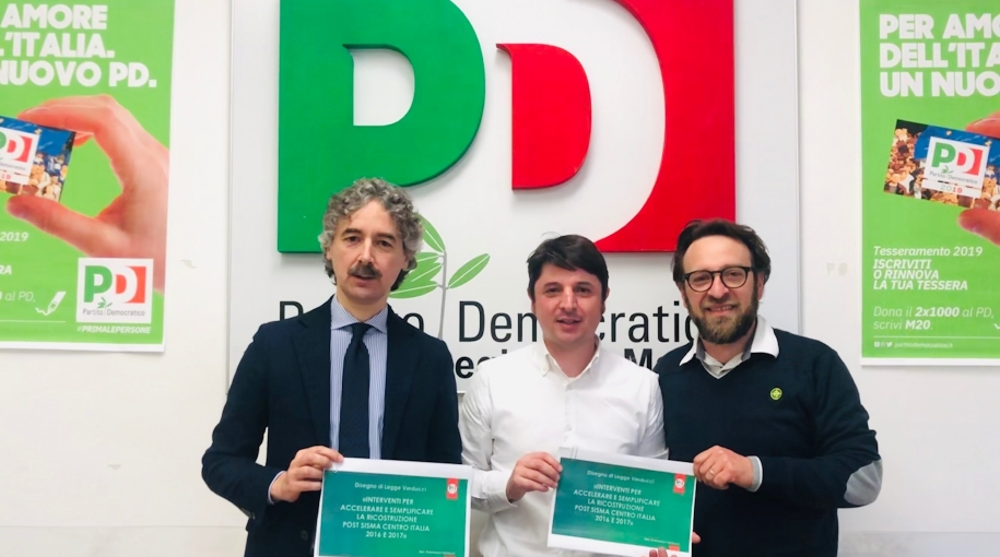 Il Pd Marche ha presentato il DDL Verducci per la ricostruzione: Semplificare, snellire e accelerare